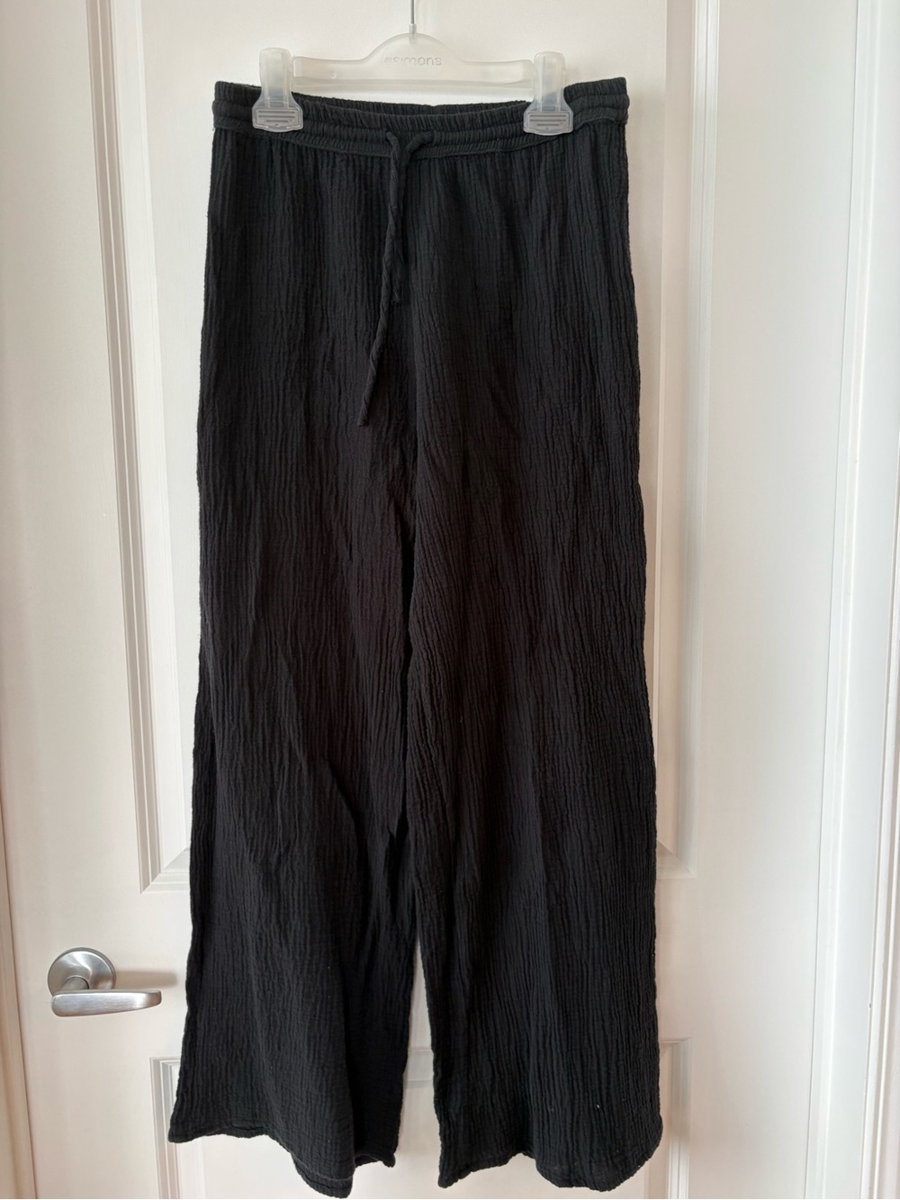 Womens Wide-Leg Drawstring Pants